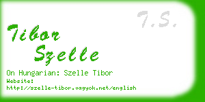 tibor szelle business card